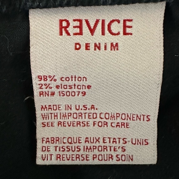 Revice Joey Jeans Women's Size 29 Black Crossover High Rise Waist 90's Fit - Picture 7 of 8